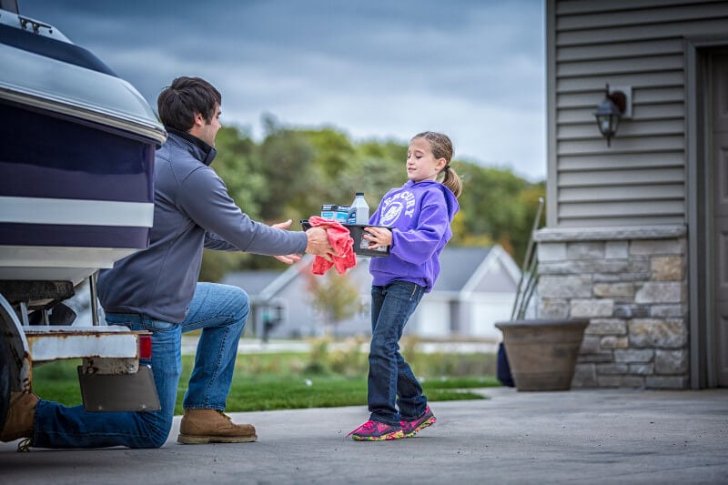 Quicksilver Girl with Dad Oil Change