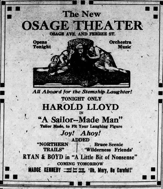 USBoatworks Building History The Osage Movie Theater