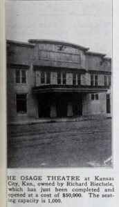 Osage Theater Oepning 1922 1