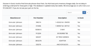 usbw nla evinrude parts lookup