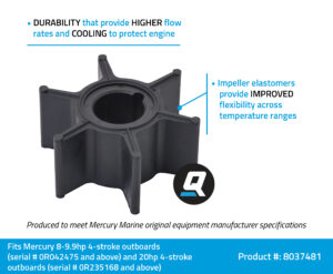 Quick Silver water pump impeller by Mercury Marine
